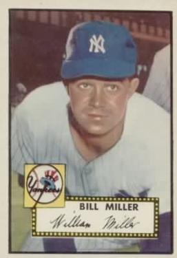 1952 Topps #403 Bill Miller Front