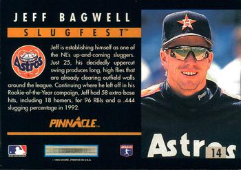 1993 Pinnacle - Slugfest #14 Jeff Bagwell Back