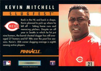 1993 Pinnacle - Slugfest #21 Kevin Mitchell  Back