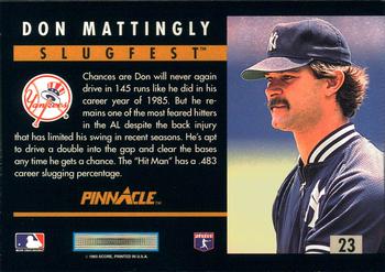 1993 Pinnacle - Slugfest #23 Don Mattingly Back
