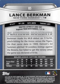 2010 Bowman Platinum #85 Lance Berkman  Back