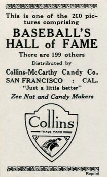 1917 Collins-McCarthy (E135) Reprint #42 Bill Doak Back