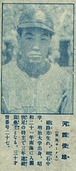 1948-49 Shonen Club Bromides (JBR 77) #NNO Toshio Kawanishi Front