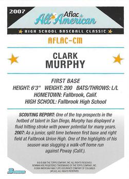 2007 Bowman AFLAC All-American Classic - Promos #AFLAC-CM Clark Murphy Back