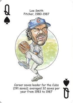 2006 Hero Decks Chicago Cubs Baseball Heroes Playing Cards #Q♠ Lee Smith Front