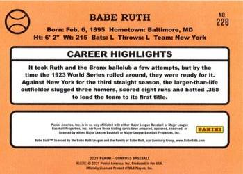 2021 Donruss - Independence Day #228b Babe Ruth Back