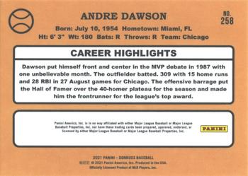 2021 Donruss - Season Stat Line #258 Andre Dawson Back