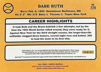 2021 Donruss - Artist Proof #228b Babe Ruth Back