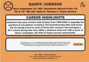 2021 Donruss - Press Proof #218 Randy Johnson Back