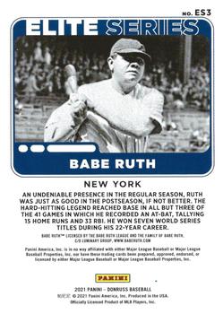 2021 Donruss - Elite Series Rapture #ES3 Babe Ruth Back