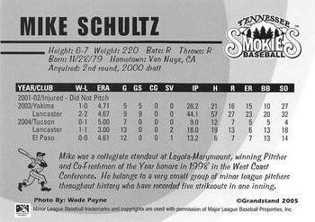 2005 Grandstand Tennessee Smokies #NNO Mike Schultz Back