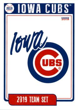 2019 Choice Iowa Cubs #NNO Cover Card/Checklist Front