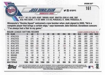 2021 Topps Opening Day - Opening Day Edition #161 Josh Donaldson Back