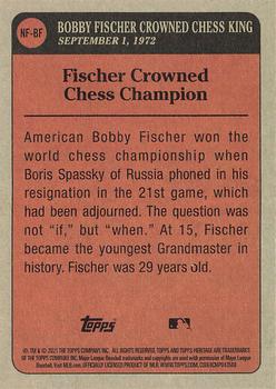 2021 Topps Heritage - News Flashbacks #NF-BF Bobby Fischer Back