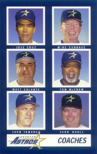 1999 Barry Colla Postcards #6099 Astros Coaches Front
