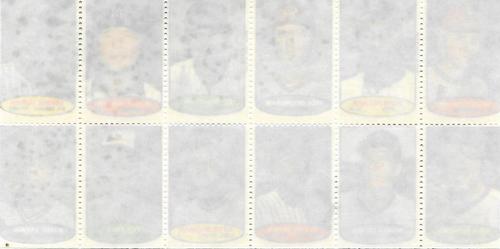 1974 Topps Stamps - Stamp Panels #NNO Reggie Cleveland / John Milner / Jack Billingham / Ed Goodson / Bobby Murcer / George Medich / Rick Monday / Mickey Lolich / Cleon Jones / Dave Duncan / Tim Foli / Bobby Darwin Back