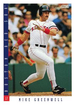 1993 Score #385 Mike Greenwell Front
