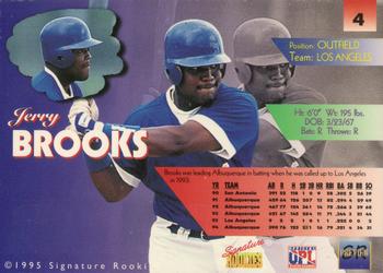 1996 Signature Rookies Preview - Autographs #4 Jerry Brooks Back