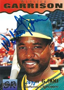 1996 Signature Rookies Preview - Autographs #10 Webster Garrison Front