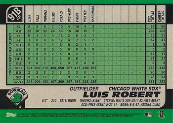2021 Bowman - 1991 Bowman Baseball Gold Refractor #91B-LR Luis Robert Back