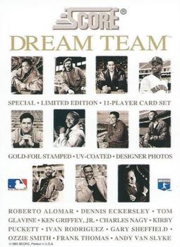 1993 Score - Gold Dream Team #NNO Header Card Front