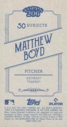 2021 Topps 206 #NNO Matthew Boyd Back
