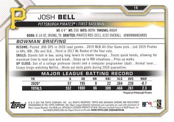2021 Bowman - Fuchsia #15 Josh Bell Back
