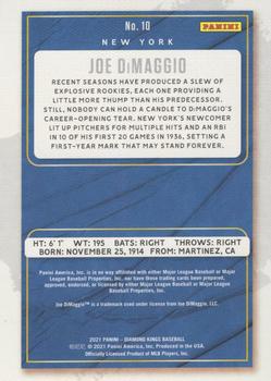 2021 Panini Diamond Kings - Framed Gray #10 Joe DiMaggio Back