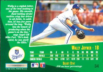 1993 Select #34 Wally Joyner Back