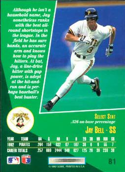1993 Select #81 Jay Bell Back