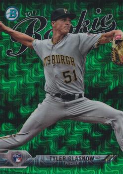 2017 Bowman - Rookie of the Year Favorites Mojo Refractor Green #ROYFI-TG Tyler Glasnow Front