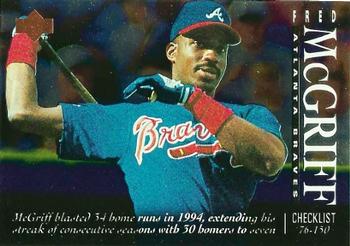 1995 Upper Deck - Checklists Series One #2 Fred McGriff Front