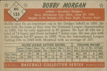1953 Bowman Color #135 Bobby Morgan Back