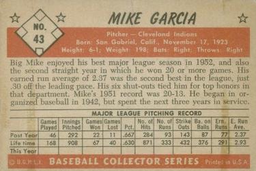 1953 Bowman Color #43 Mike Garcia Back