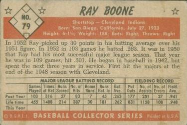 1953 Bowman Color #79 Ray Boone Back