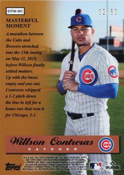 2021 Finest - 1997 Topps Finest Masters Gold Refractor #97FM-WC Willson Contreras Back