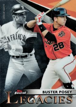 2021 Finest - Finest Legacies #FL-BP Buster Posey / Willie Mays Front