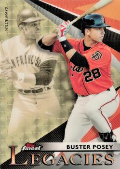 2021 Finest - Finest Legacies SuperFractor #FL-BP Buster Posey / Willie Mays Front