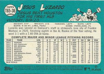 2021 Topps - 1965 Topps Redux #T65-36 Jesus Luzardo Back