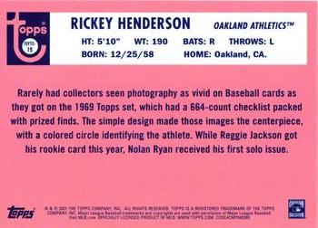 2021 Topps - 70 Years of Topps Baseball Chrome (Series 2) #70YTC-19 Rickey Henderson Back