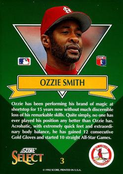 1993 Select - Stars #3 Ozzie Smith Back
