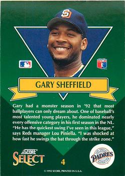 1993 Select - Stars #4 Gary Sheffield Back