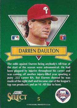 1993 Select - Stars #5 Darren Daulton Back