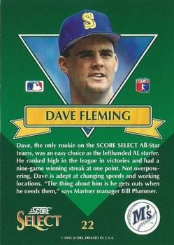 1993 Select - Stars #22 Dave Fleming Back