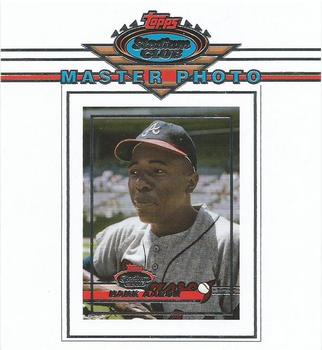 2021 Stadium Club - Oversized Base Master Photo Variation Toppers #OBPHA Hank Aaron Front