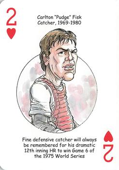 2007 Hero Decks Boston Red Sox Baseball Heroes Playing Cards #2♥ Carlton Fisk Front