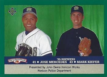 1995 Milwaukee Brewers Police - John Deere Horicon Works, Horicon Police Department #NNO Mark Kiefer / Jose Mercedes Front