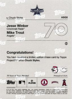 2021-22 Topps Project70 - All-Stars #ASG8 Jesse Winker / Mike Trout Back