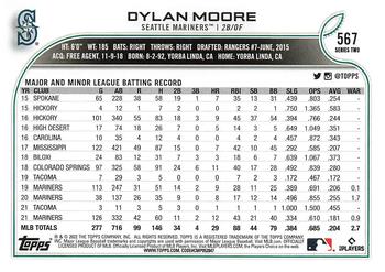 2022 Topps #567 Dylan Moore Back