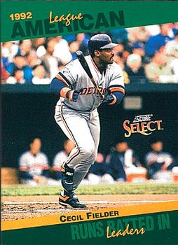 1993 Score - Select Stat Leaders #31 Cecil Fielder Front